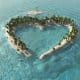 Palm Island in shape of heart